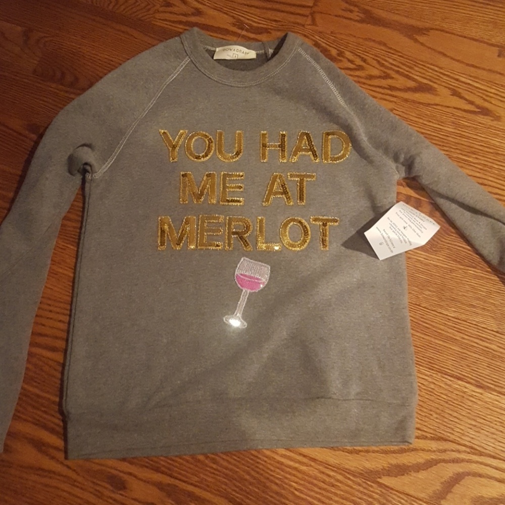Bow and drape sweatshirt